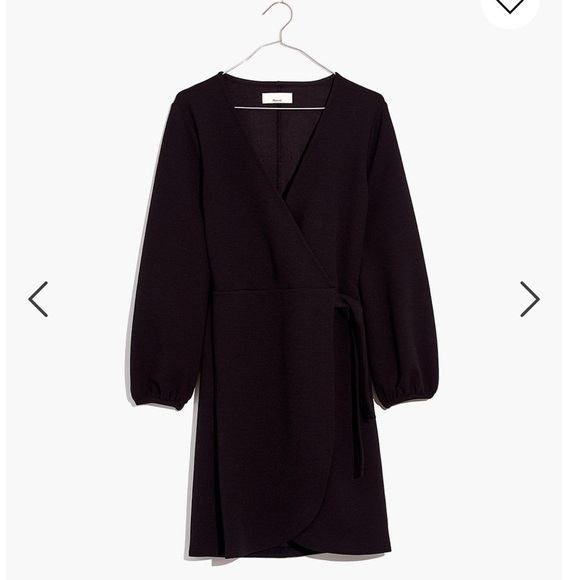 Madewell Texture & Thread Side Tie Dress Black XS - Picture 6 of 11